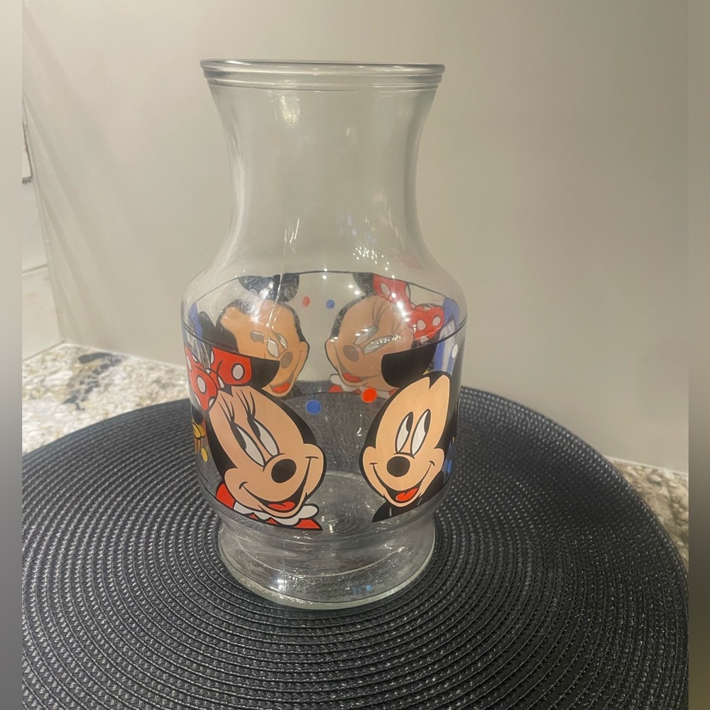 Disney Characters Vintage Anchor Hocking Glass Decanter/Carafe